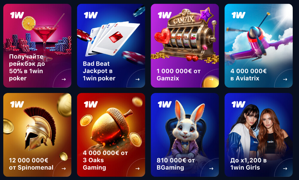 Бонусы игрокам в 1WIN Бонусы игрокам в 1WIN